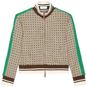 WALES BONNER GEOMETRIC CROCHET ZIP UP TRACK JACKET CLARENDON - MEDIUM/3